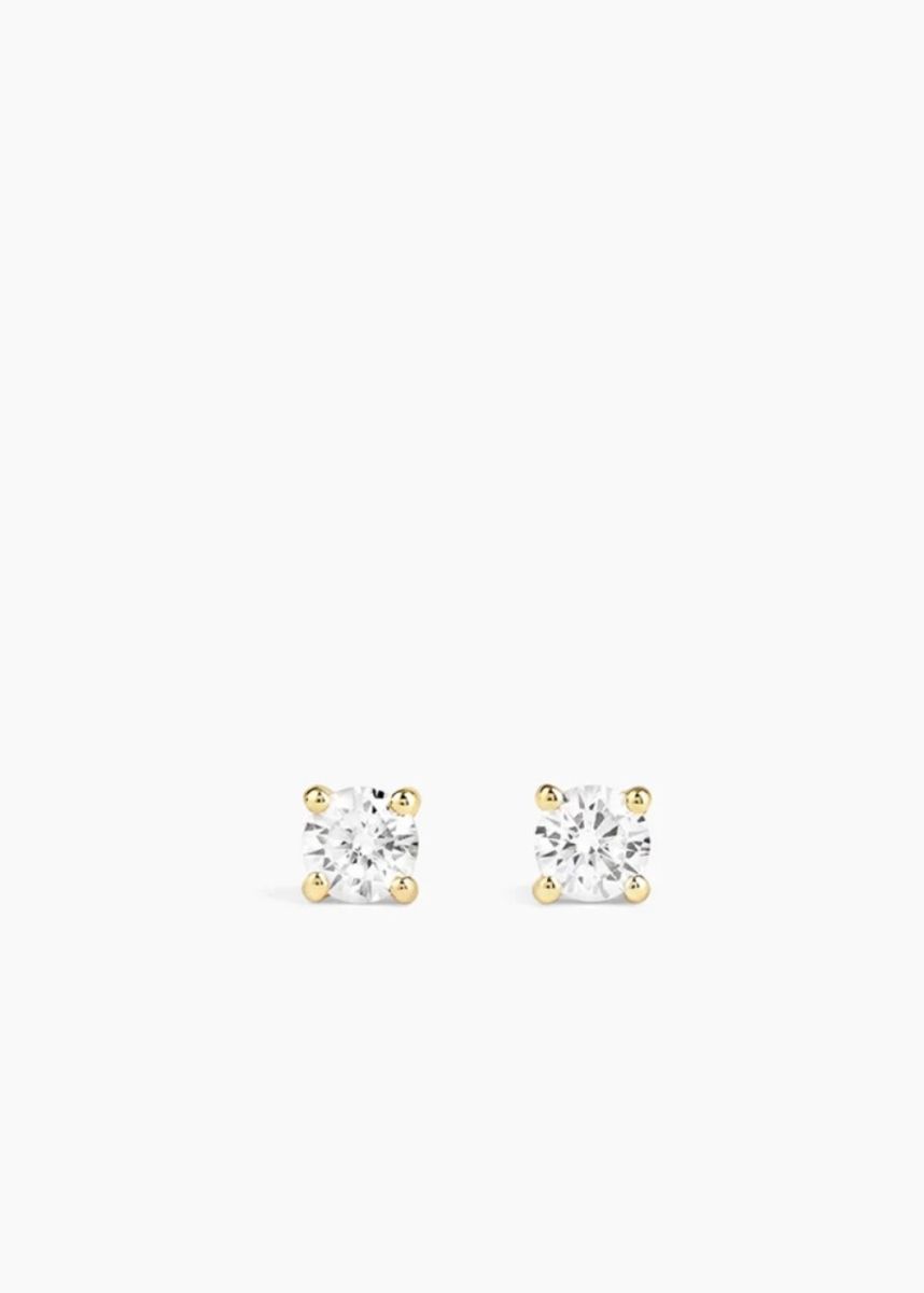 ANI Jewels Stud Earrings Gold 4mm