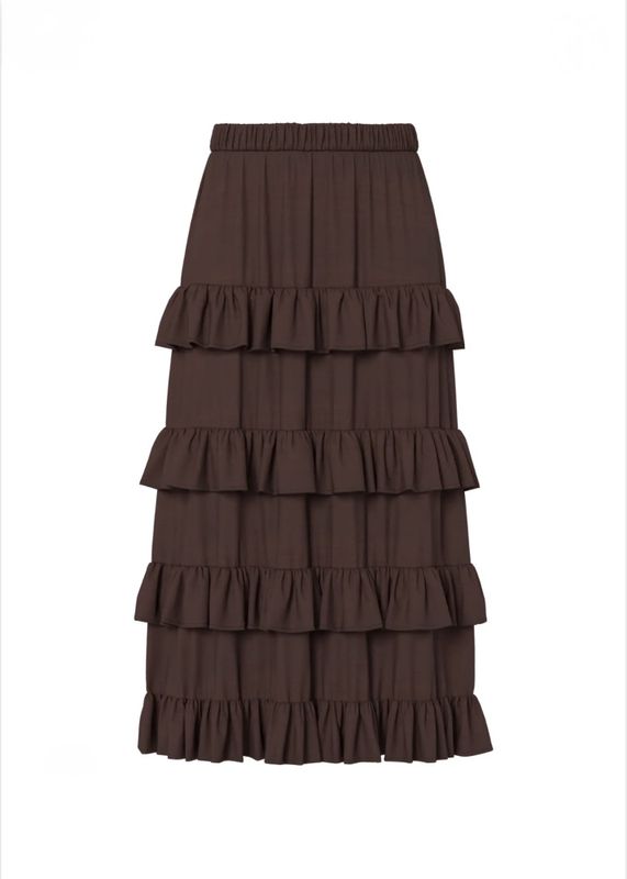 YAS Wima ankle skirt Coffee Bean