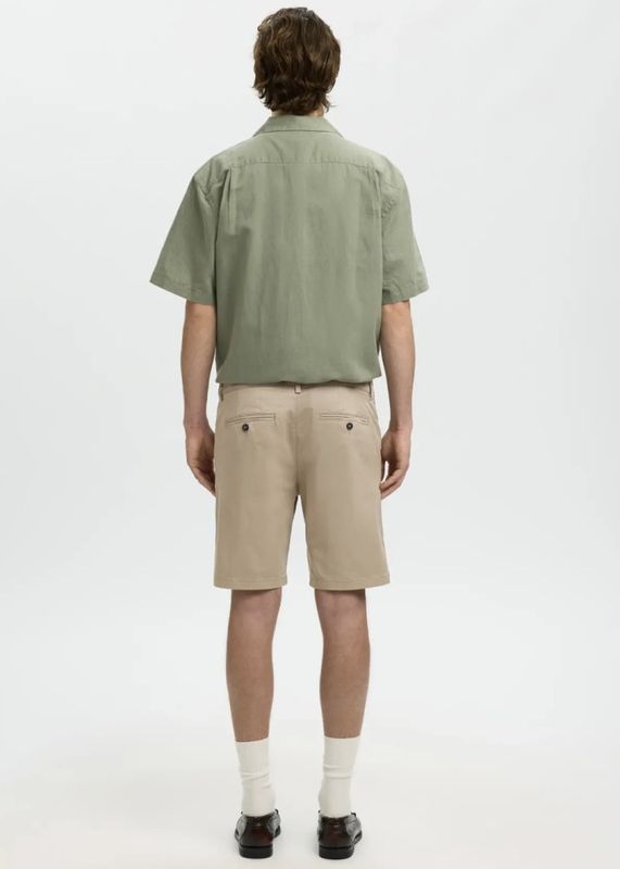 Selected Miles Flex Shorts Greige 