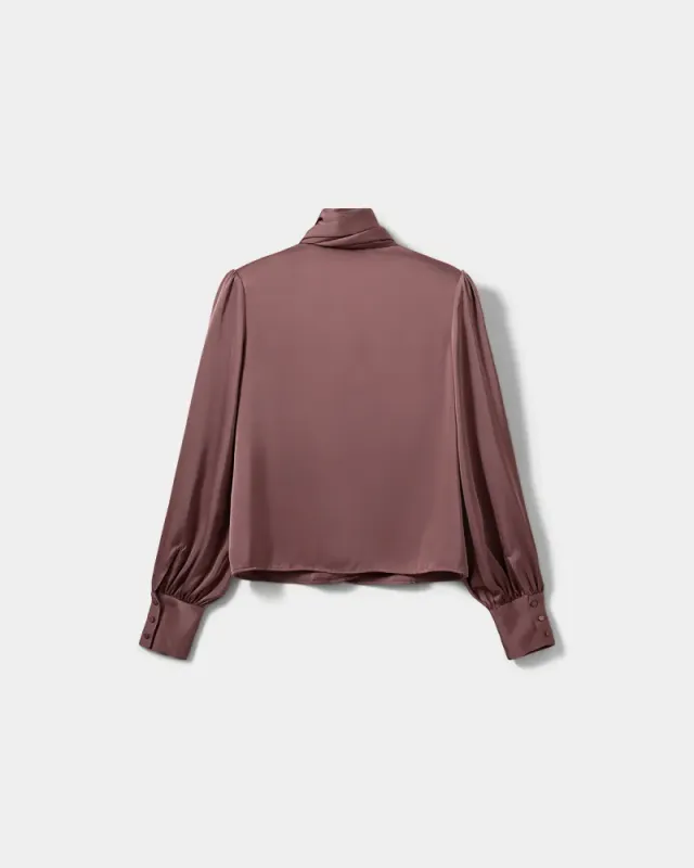 Sofie Schnoor Satin Shirt Dark Plum