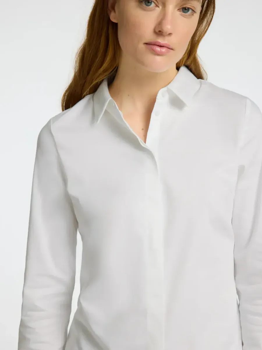 Selected Femme Fromie Fitted Shirt Brighte White