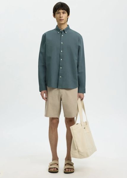 Hovedbilde Selected Homme Reg Clay Linen Blend Shirt Balsam Green