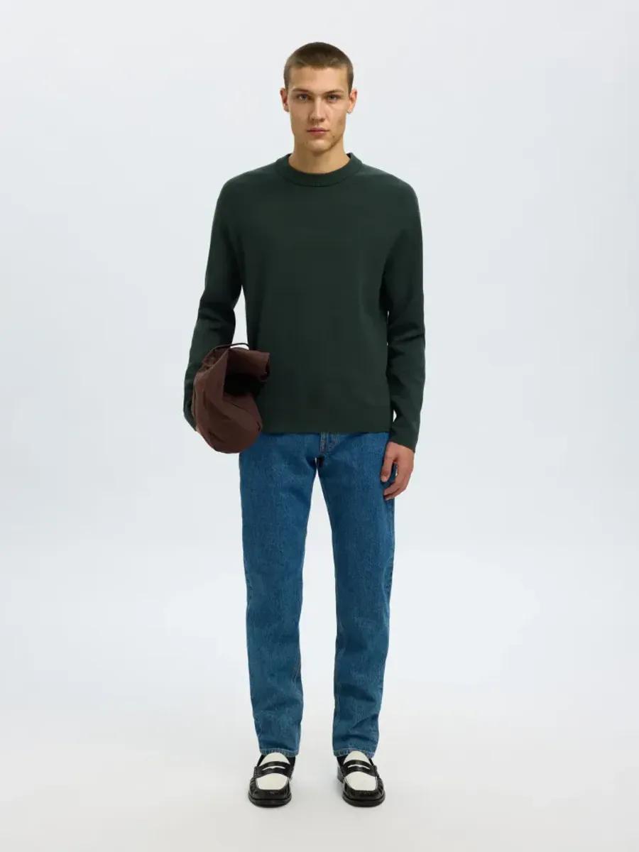 Selected Homme Teller Relaxed Crewneck Deep Forest