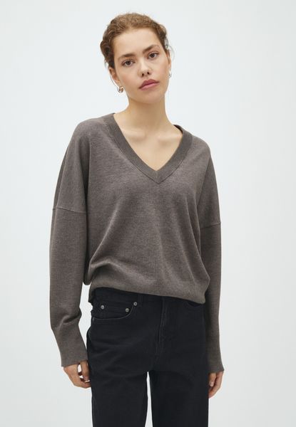 Hovedbilde MbyM Gillian V-Knit Pullover Falcon Melange 