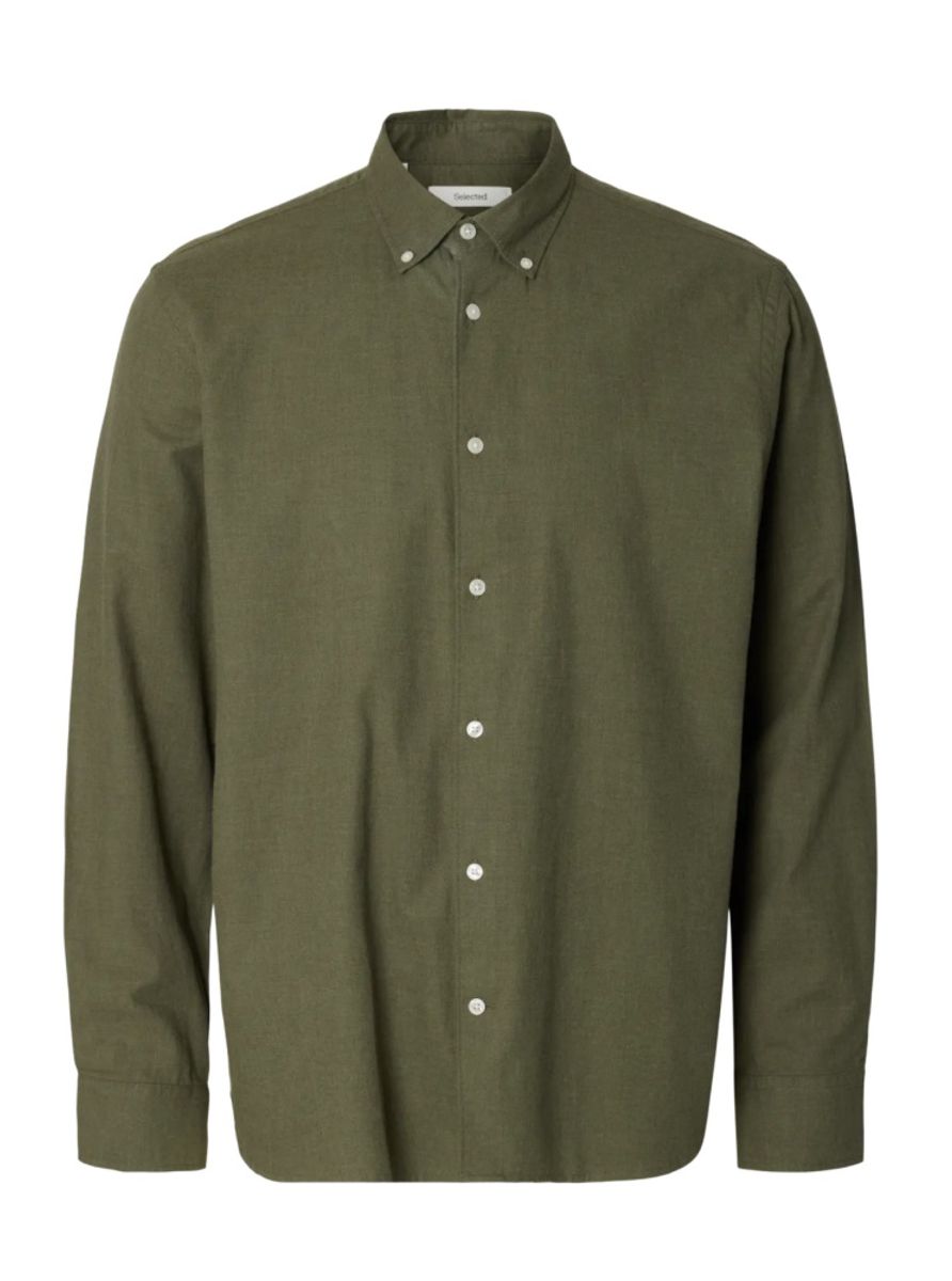 Selected Homme Cole Jay Melange Shirt Vetiver/Melange 