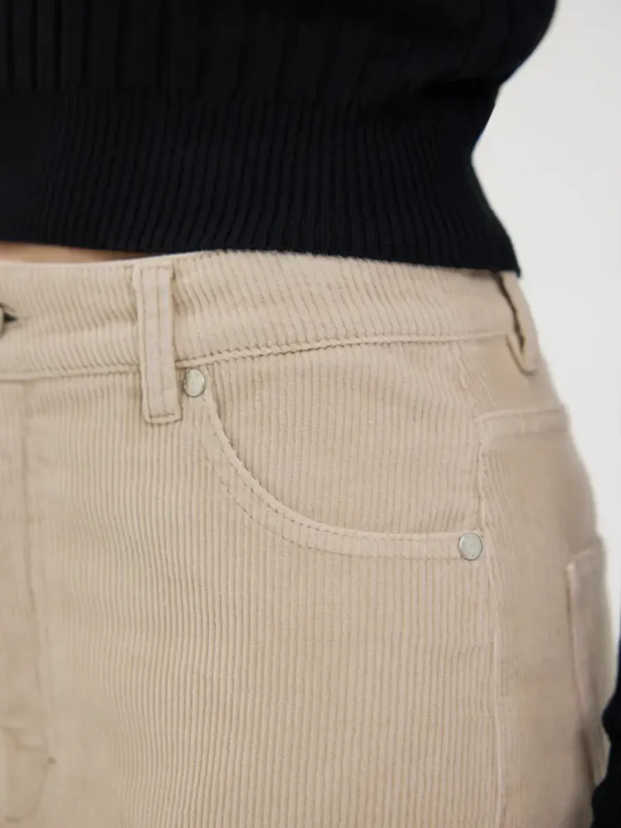 Five Units Odette Cordfløyel Winter White Regular