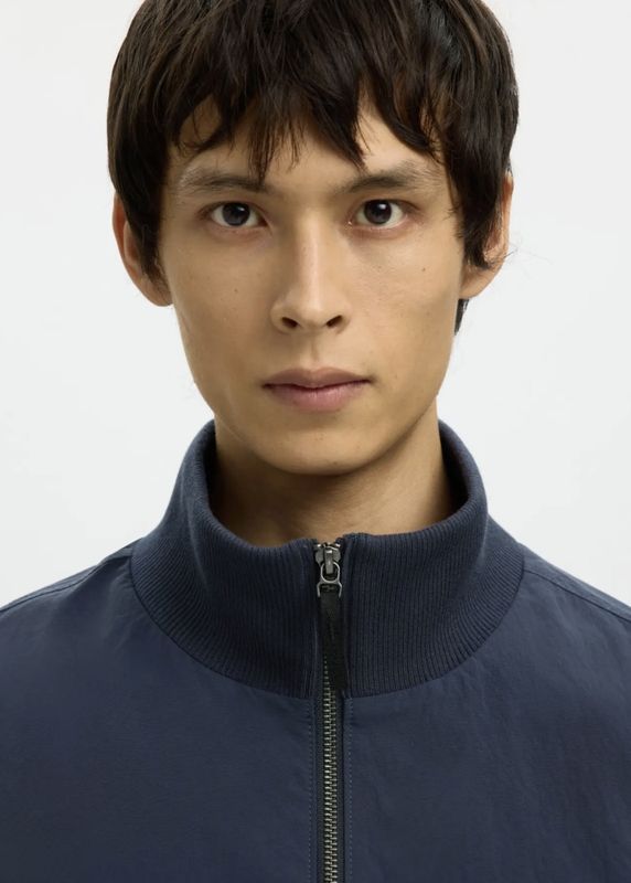 Selected Homme Dylan Relaxed Bomber Blue