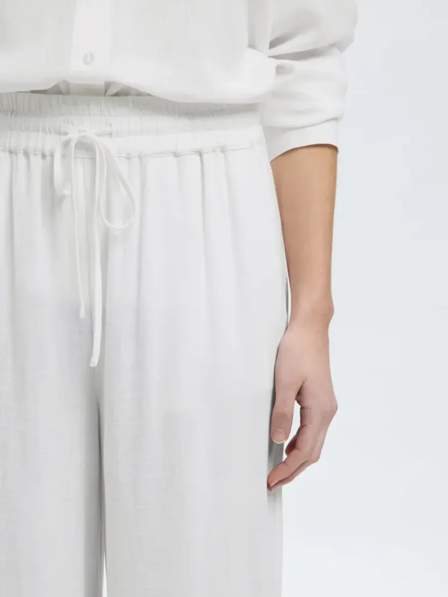 Selected Femme Viva-Gulia Long Sun Pant White