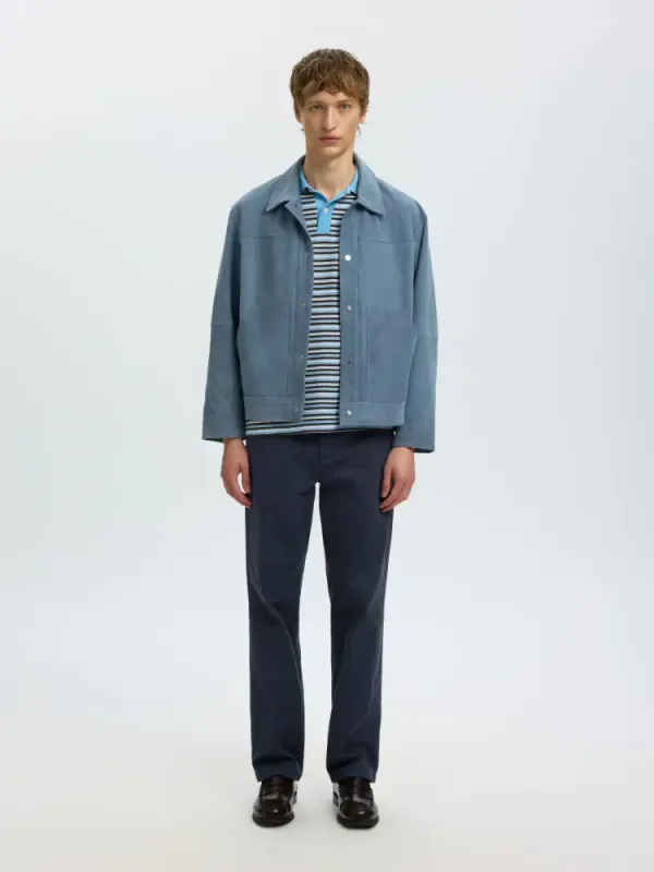 Selected Men 196 Straight Mile Twill Pant Dark Sapphire