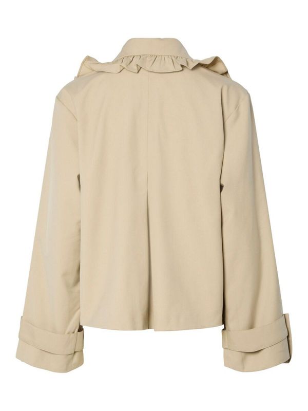 YAS Elsana Short Trenchcoat Travertine