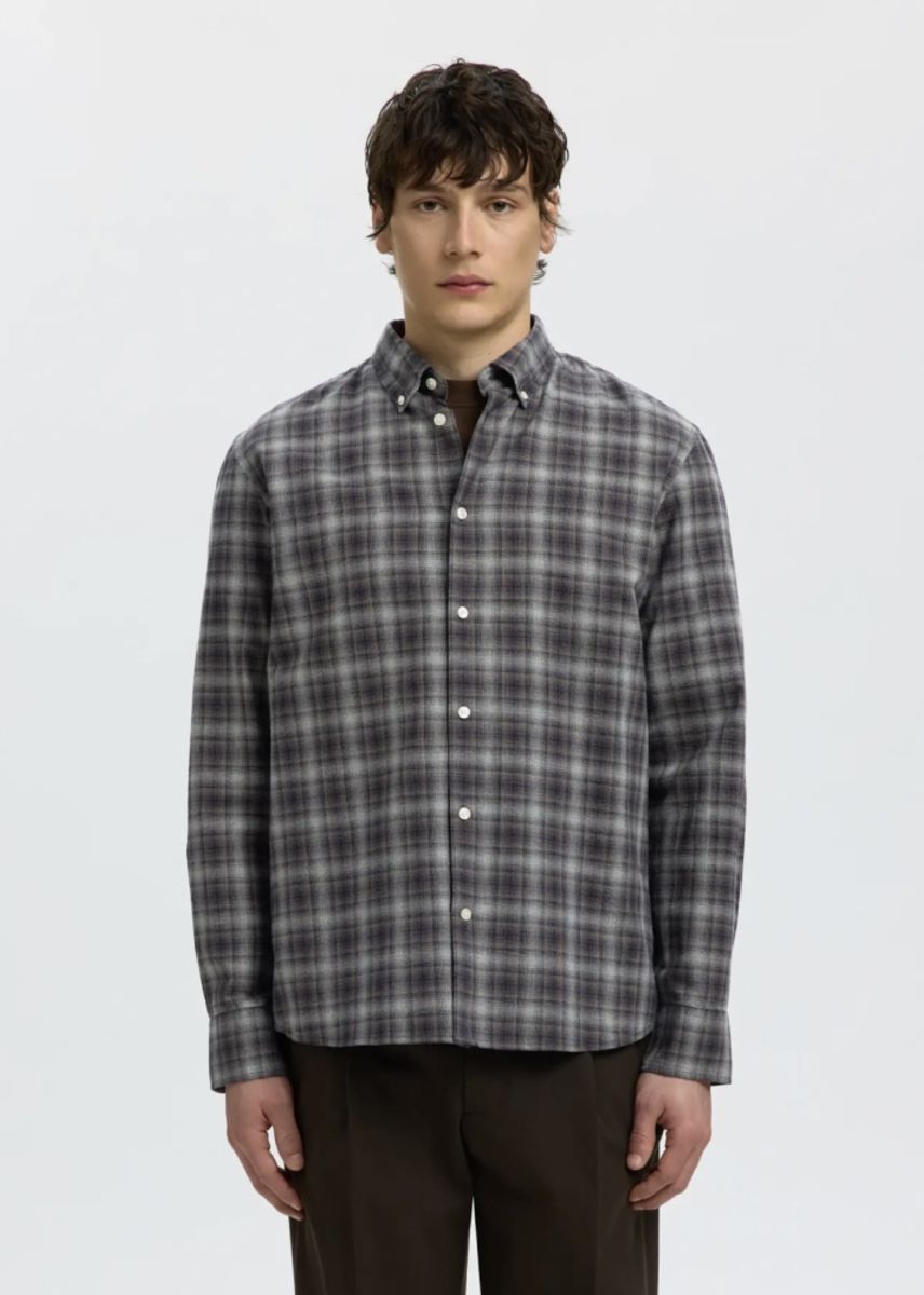 Selected Homme Cole Jay Shirt Dark Grey Melange