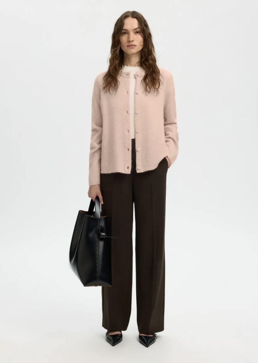 Selected Femme Lulu new knit Cardigan Pale Dogwood MELANGE
