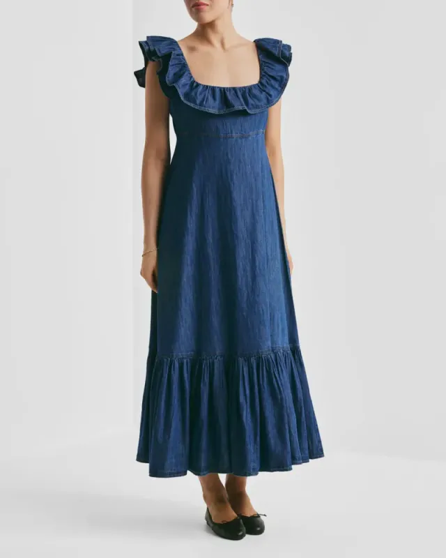 byTiMo Denim Ruffle Dress 
