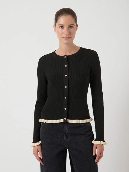 Hovedbilde YAS Floma Knit Pullover Black Detail Birch