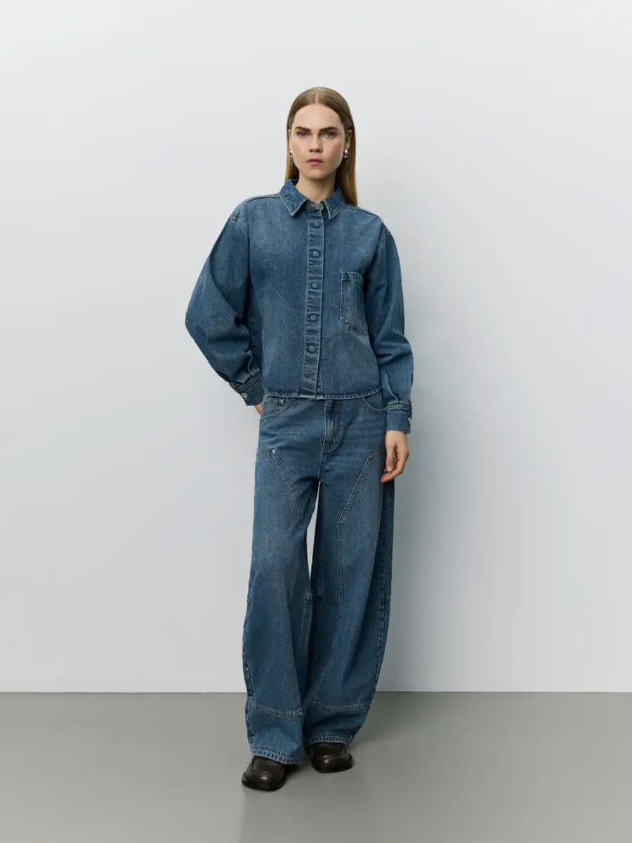 Sofie Schnoor Nashima Denim Shirt Denim Blue 