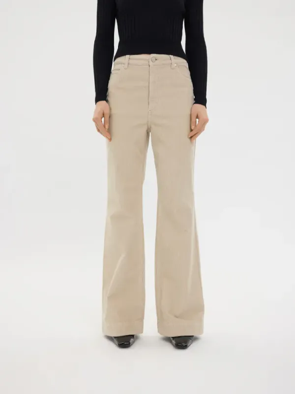 Five Units Odette Regular  Cordfløyel Winter White 