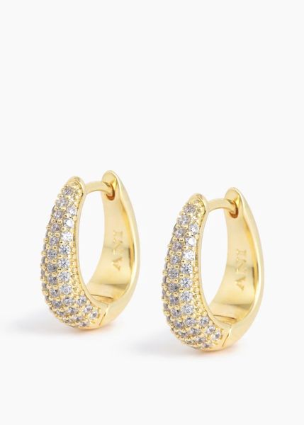 Hovedbilde ANI Jewels Pavé Ellipse Earrings Gold
