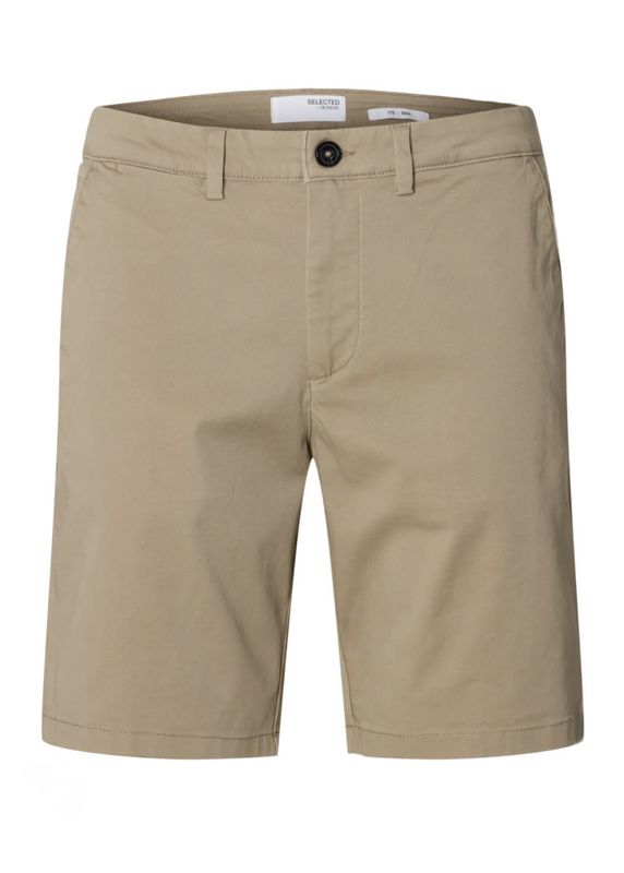 Selected Miles Flex Shorts Greige 