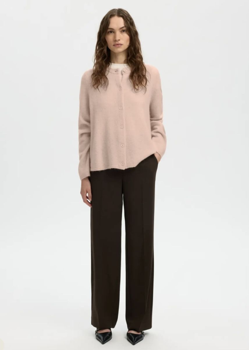 Selected Femme Lulu new knit Cardigan Pale Dogwood MELANGE