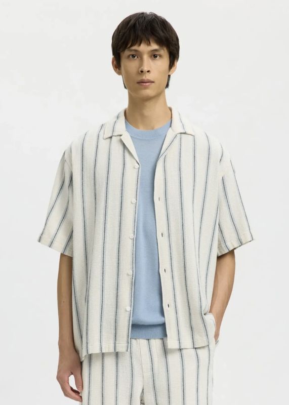 Selected Homme RegCal Shirt Resort Egret/Skyway