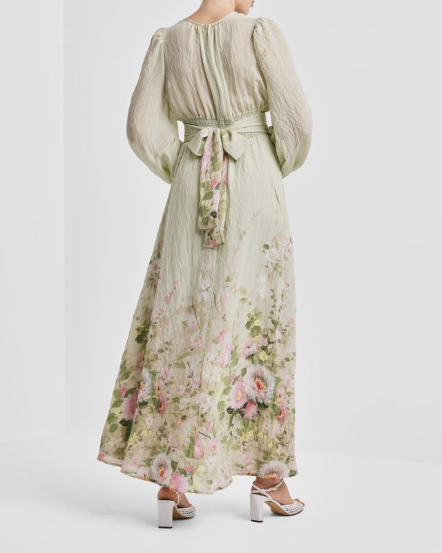 byTiMo Viscose V-Neck Dress Growing Garden