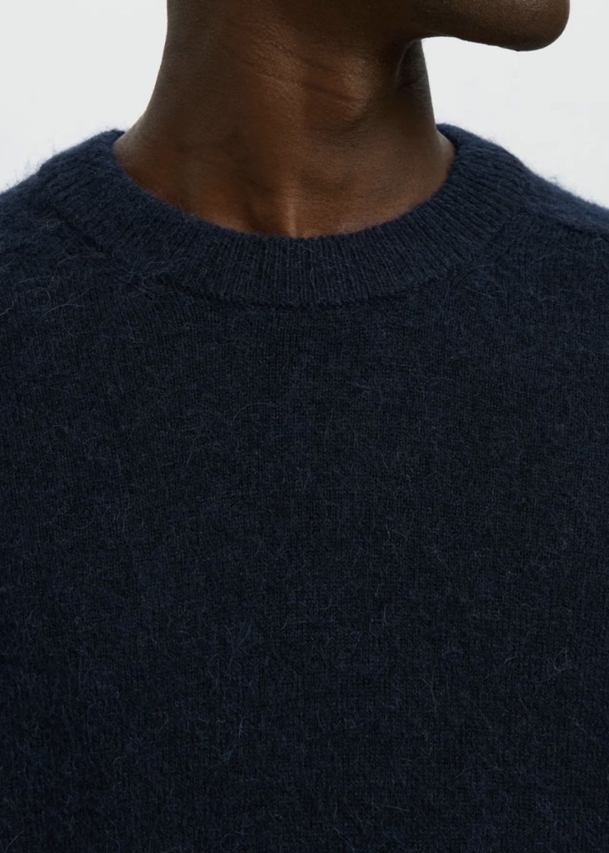 Selected Homme Rai Knit Crew Neck Sky Captain