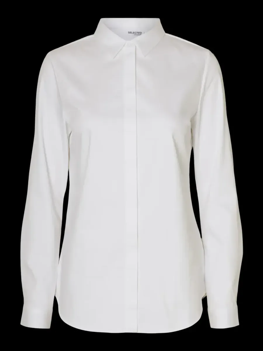 Selected Femme Fromie Fitted Shirt Brighte White