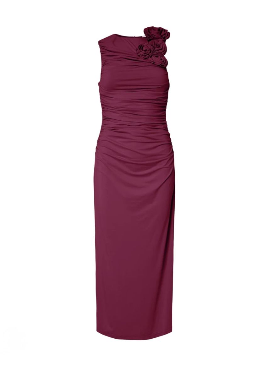 YAS Dona Long Dress Rhododenron