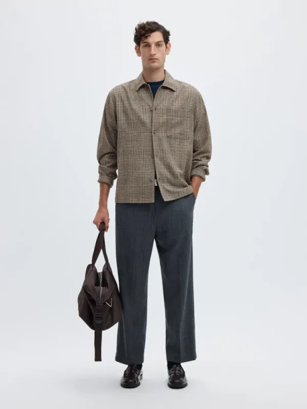 Selected Homme Vend Check Wool Blend Light Delicioso Mix