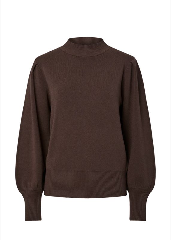 YAS Fonny Knit Pullover  Chocolate Brown 