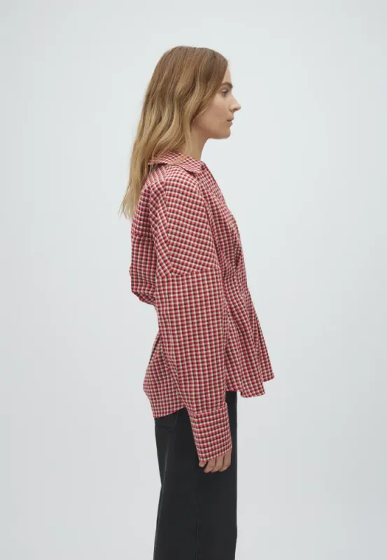 MbyM Isidor Chechi Shirt Red Aura Check