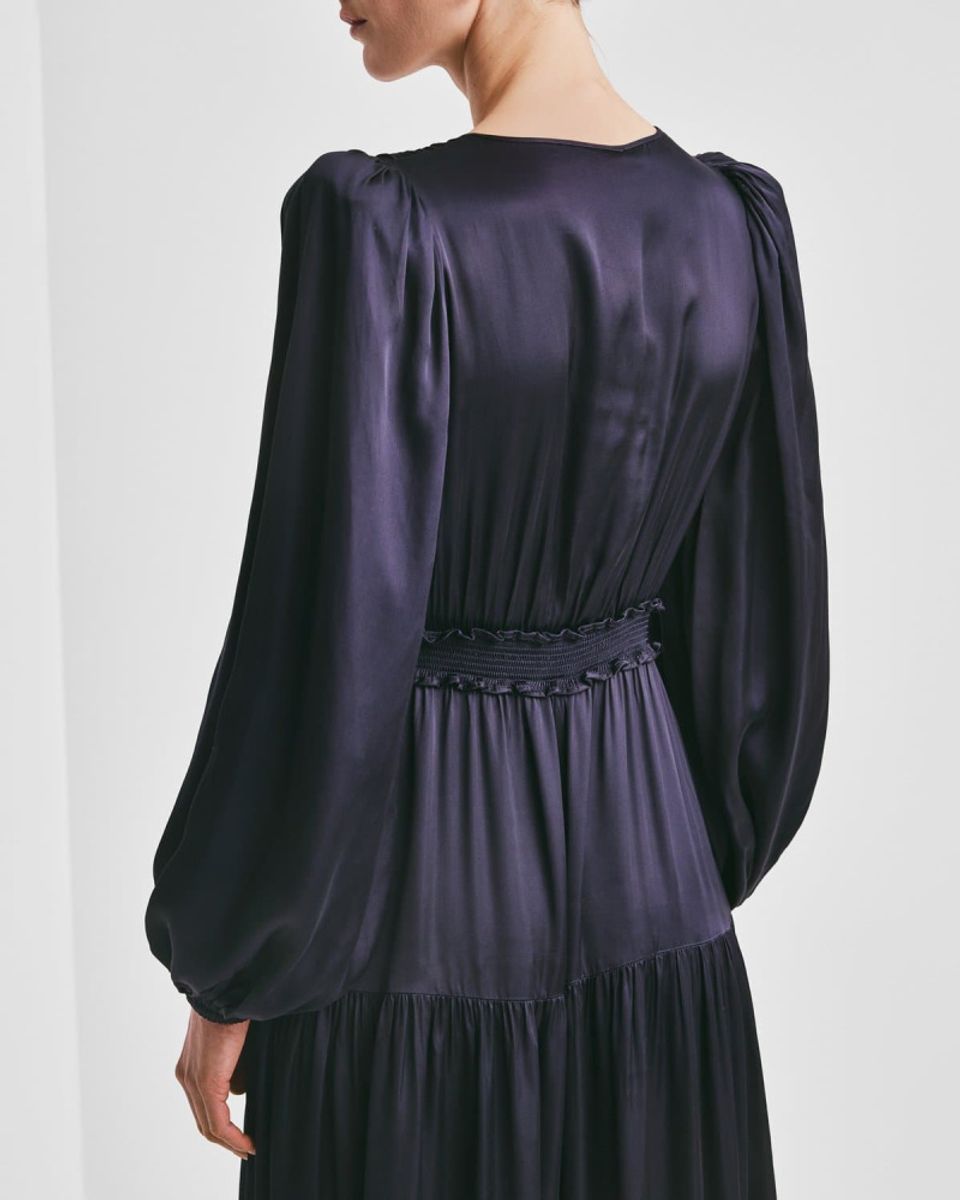 byTiMo Satin Dress Dark Blue