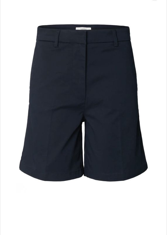 Selected Femme Chinos Shorts Wide Mille Dark Sapphire