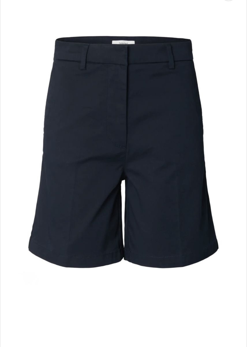 Selected Femme Chinos Shorts Wide Mille Dark Sapphire