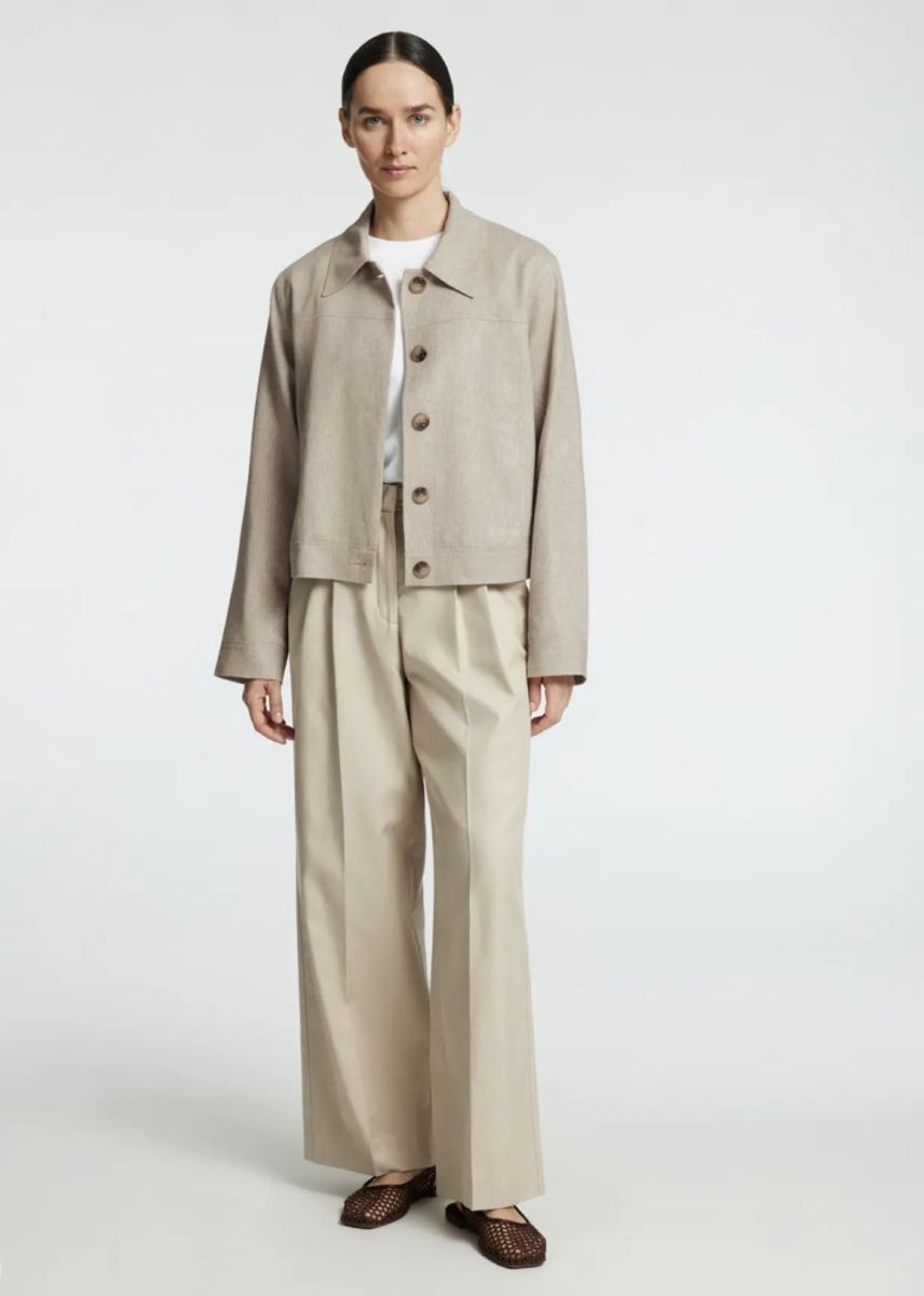 Selected Femme Jada Sun Short Jacket Nomad Melange