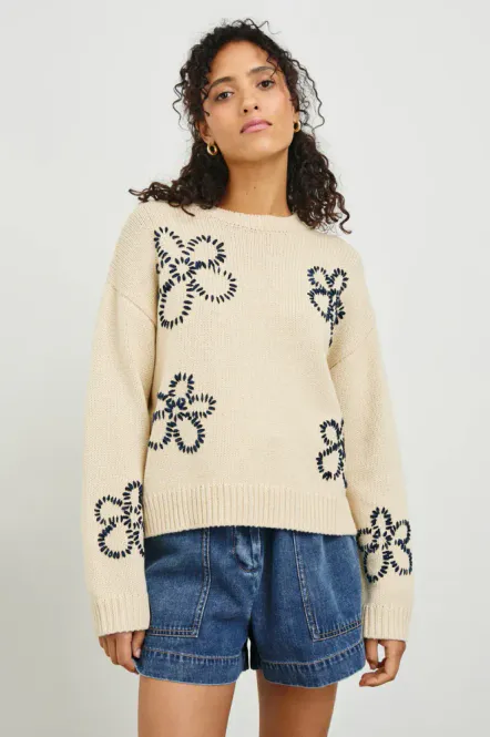 Hovedbilde Rails Zoey Ivory Navy Sweater