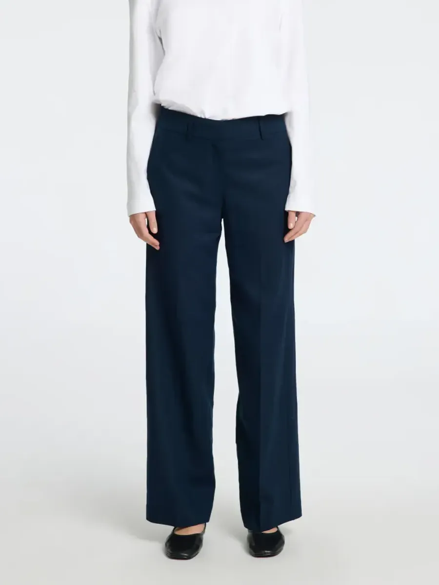 Selected Femme Rita Wide Pant Dark Saphire - Lin - Viscose