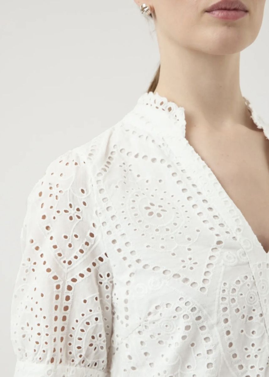 YAS Holi Dress Star White