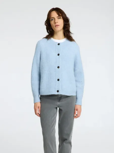 Hovedbilde Selected Femme Lulu Knit Short Cardigan Cashmere Blue ...