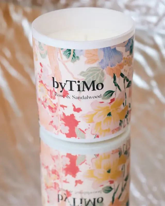 byTIMO Rose & Sandalwood Scented Candle
